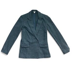 J. Crew Wool Gray Double Breasted Lapel Collar Blazer